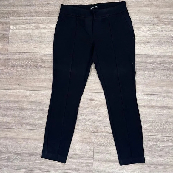 Hilary Radley Black Women's Black Ankle Length Pull On Slim Dress Pants Size M/M - Picture 1 of 5